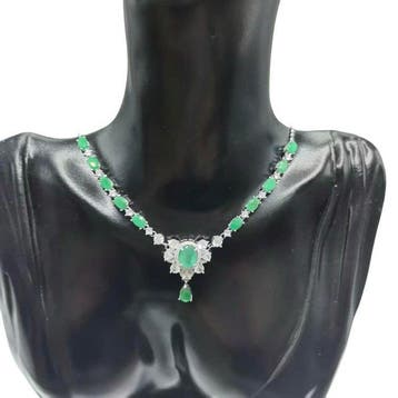 Sans prix de réserve - Collier Argent - 10.50ct. tw.