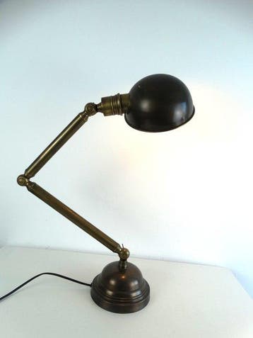 Lamp - bureaulamp - Messing - Vintage brass bureaulamp