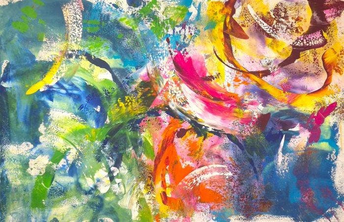 Bri Debernardi - SENSATION- XXL ABSTRACT, Antiek en Kunst, Kunst | Schilderijen | Modern