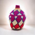 No Reserve - Handmade Berber Woven Basket – Colorful Artisan, Antiek en Kunst