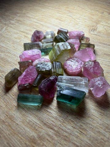 Tourmaline) RARE! Alle facetgeslepen kwaliteit! Gemengde