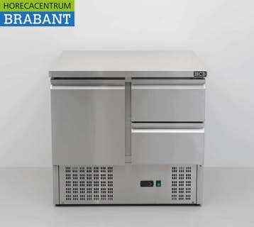 Établi réfrigéré HCB en acier inoxydable, 1 porte et 2, Verzenden