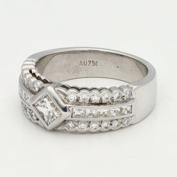 Ring - 18 karaat Witgoud Diamant (Natuurlijk), Nieuw