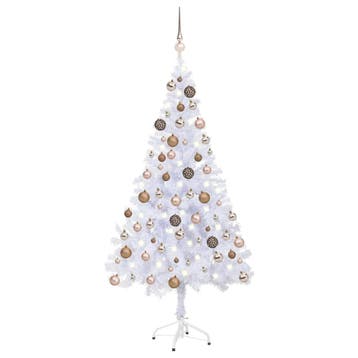 vidaXL Kunstkerstboom met verlichting en kerstballen 380, Diversen, Verzenden, Nieuw