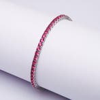 Zonder minimumprijs - Armband Zilver Robijn - Tennisarmband, Nieuw