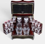Drankkast (16) - Hout, Messing, Kristal, Glas - Piwniczka,