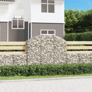 vidaXL Schanskorf gewelfd 150x30x120/140 cm gegalvaniseerd, Verzenden