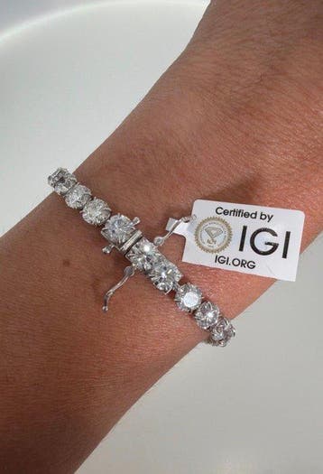 Armband - 14 karaat Witgoud - 10.12ct. tw. Diamant, Nieuw