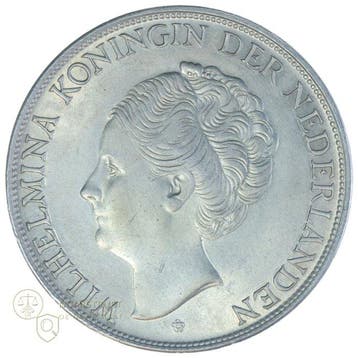 Curaçao (Caribisch Nederland). Wilhelmina. 2 1/2 Gulden 1944