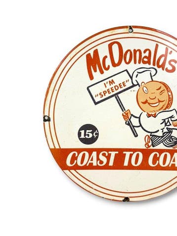 Mc Donald’s - Emaille plaat - Emaille