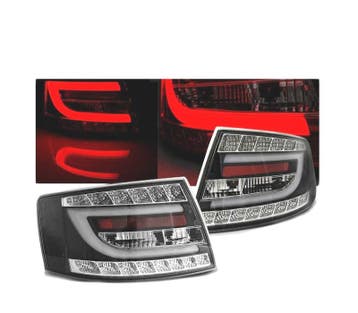 FEUX ARRIÈRE POUR AUDI A6 C6 04-08 BERLINE LED NOIR 6PIN, Verzenden