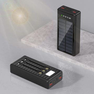 100.000mAh Solar Powerbank met 4 Poorten en 3 Types, Verzenden
