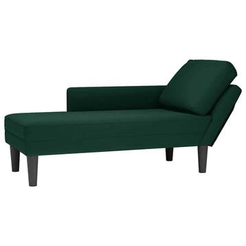vidaXL Chaise longue met kussen&rechterarmleuning fluweel, Verzenden