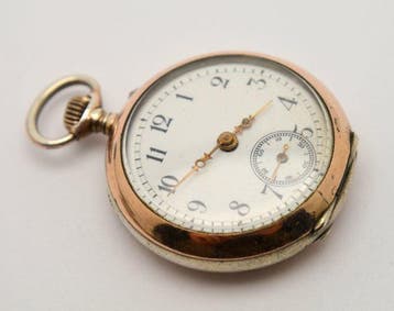 Antique - 800 Silver Cylinder 10 Jewels - mechanical pocket