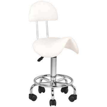 Ergonomische Zadelkruk met Rugleuning en Wendbare Wielen, Verzenden