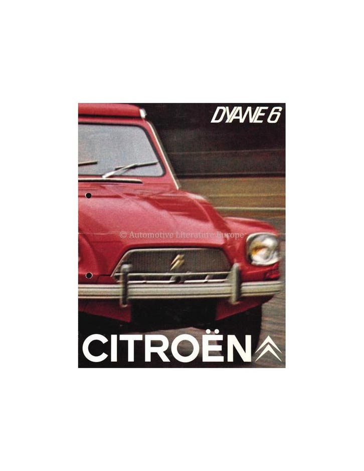 1968 CITROEN DYANE 6 BROCHURE NEDERLANDS, Boeken, Auto's | Folders en Tijdschriften, Ophalen of Verzenden