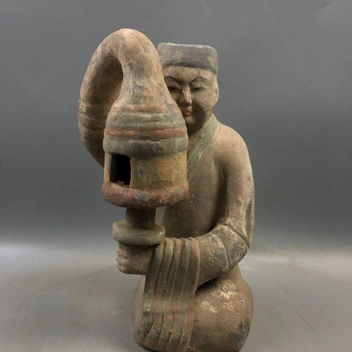Oud Chinees, Tang-dynastie Keramiek Beschilderd aardewerk, Antiek en Kunst, Antiek | Overige Antiek