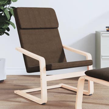 vidaXL Relaxstoel stof donkerbruin, Verzenden, Nieuw