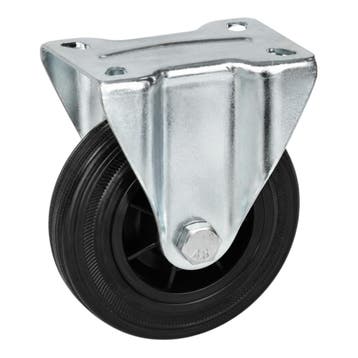 Rubberen bokwielen 125 mm BW001, Doe-het-zelf en Bouw, Zwenkwielen, Nieuw