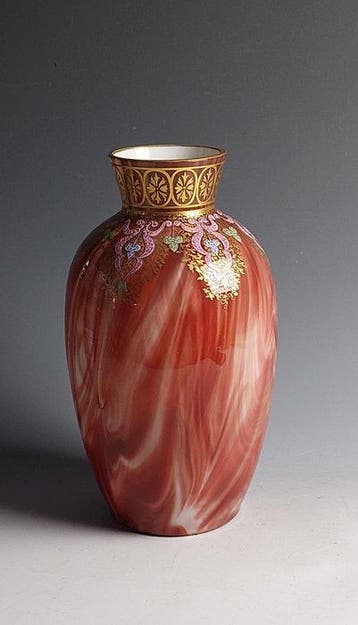 Loetz - Vaas - Glas - Jugendstil Carneol vaas