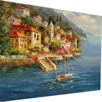 Christof Vevers (1962) - Villas aux Toits Rouges sur le Lac