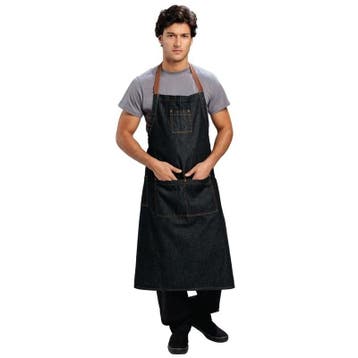 Chef Works Urban Memphis lang schort zwart | 100% Denim |, Verzenden, Nieuw in verpakking
