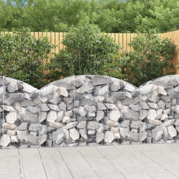 vidaXL Schanskorf gewelfd 150x30x80/100 cm gegalvaniseerd, Verzenden