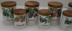 Porcelaine de Paris - Kruidendoos (8) - Porselein, Hout - 8, Antiek en Kunst