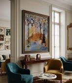 Onbekende kunstenaar - Boulevard Nocturne Lampadaire et