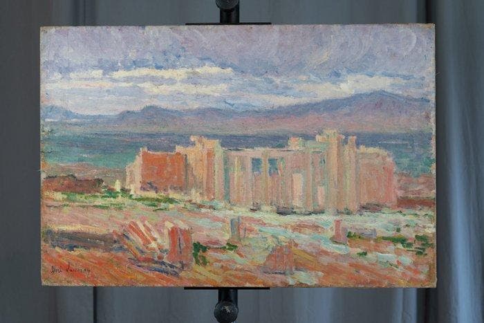 Abel Lauvray (1870-1950) - Temple grec, Antiquités & Art, Art | Peinture | Classique
