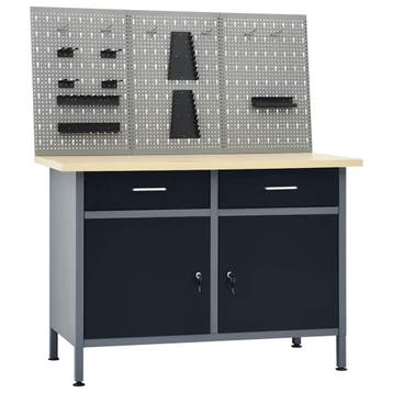 vidaXL Werkbank met 3 wandpanelen, Verzenden