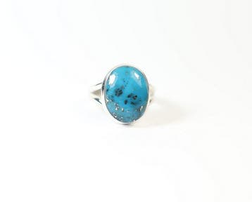 turquoise / Nishapur / bague / cabochon / neuf- 5.92 g - (1)