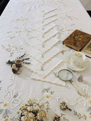 Nappe (13) - 270 cm - 170 cm - BRODERIE POINT PLEIN
