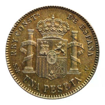 Spanje. 1 Peseta Alfonso XIII 1900 Madrid (Zonder