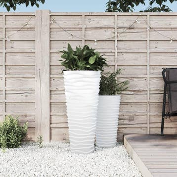 vidaXL Plantenbak met uitneembare bak geribbeld 18/45 L PP, Verzenden
