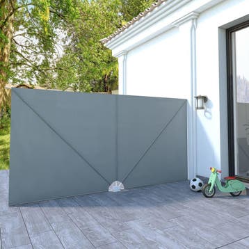 vidaXL Terrasscherm inklapbaar 400x200 cm grijs, Verzenden, Nieuw