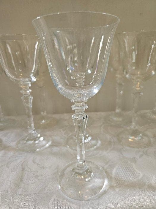 Wijnglas (11) - Bergkristal - Wijnglazen Bergkristal, Antiquités & Art, Antiquités | Meubles | Tables