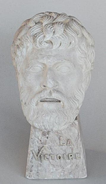 sculptuur, Testa uomo barbuto - 37 cm - Marmer, Antiek en Kunst