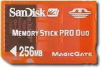 Sandisk Memory Stick Pro Duo 256MB Oranje (PSP Accessoires), Ophalen of Verzenden