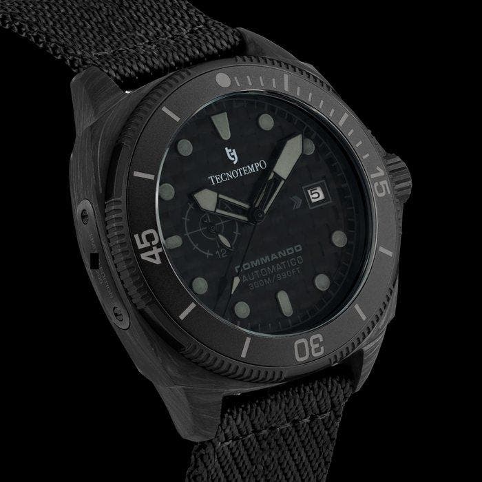Tecnotempo - Commando - Forged Carbon & Titanium -, Handtassen en Accessoires, Horloges | Heren