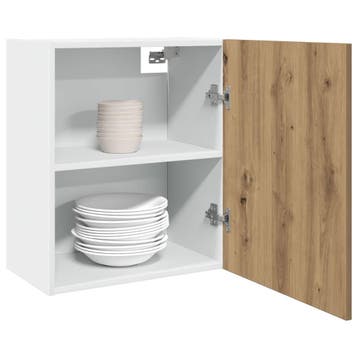 vidaXL Hangkasten 2 st Lyon 50x31x60 cm bewerkt hout, Verzenden