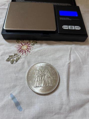 Frankrijk. Ve République. 50 Francs 1978 (10 monnaies en