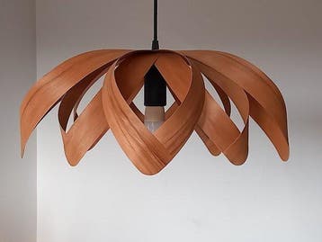 Plafondlamp - Natuurhouten fineer