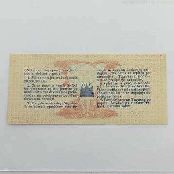 Joegoslavië. 100 lit 1944 - Pick S-105b (Zonder