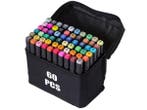 Veiling - DOUBLE-SIDED ALCOHOL MARKERS SET 60 kleuren, Hobby & Loisirs créatifs, Dessin
