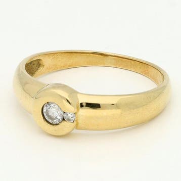 Bague - 18 carats Or jaune Diamant (Naturelle)