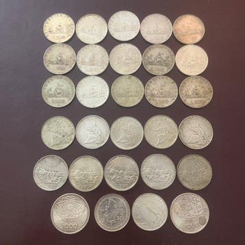 Italië. lot of 29 Silver coins