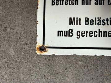 informatiebord - psychiatrisch ziekenhuis - Emaille bord -