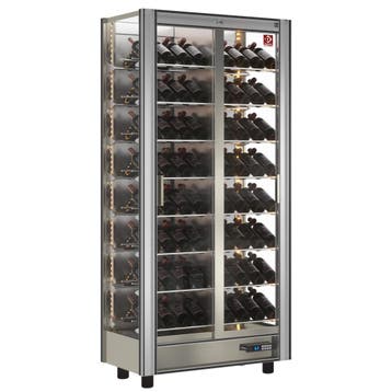 Wijnkoelvitrine | 530L (112x 75cl) | Aluminium | +4°C/+16°C, Verzenden, Nieuw in verpakking