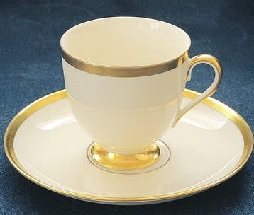 Fürstenberg - Fürstin Goldring - Koffie- en theeservies (13), Antiquités & Art